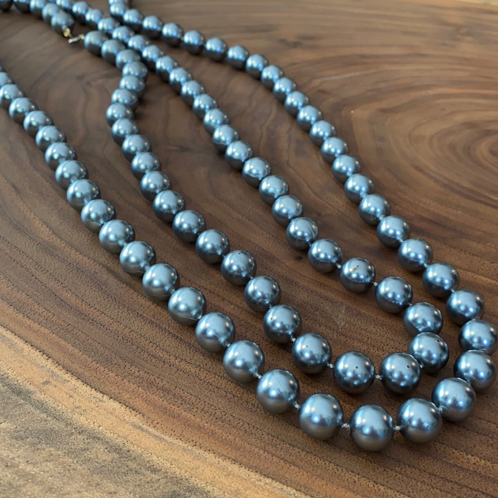 Vintage 1960s long costume beaded necklace